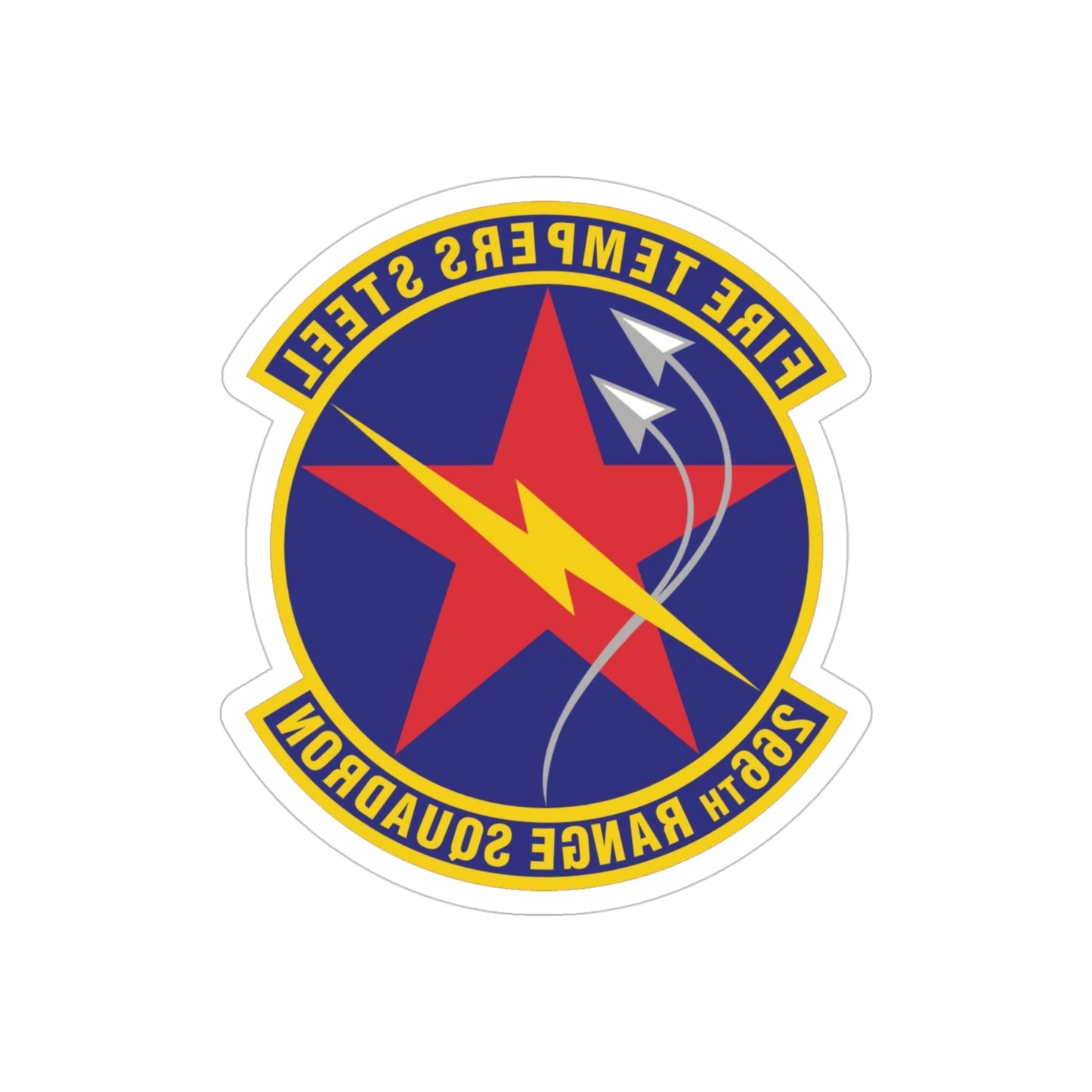 266th Range Squadron (U.S. Air Force) REVERSE PRINT Transparent STICKER-4" × 4"-The Sticker Space