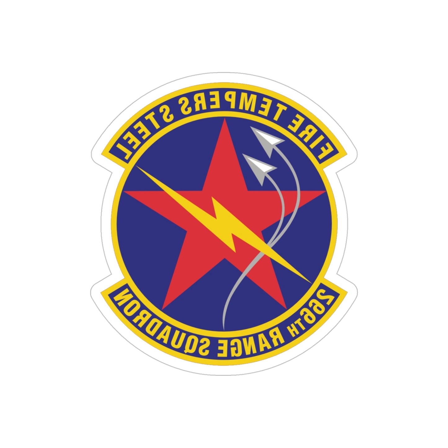 266th Range Squadron (U.S. Air Force) REVERSE PRINT Transparent STICKER-5" × 5"-The Sticker Space