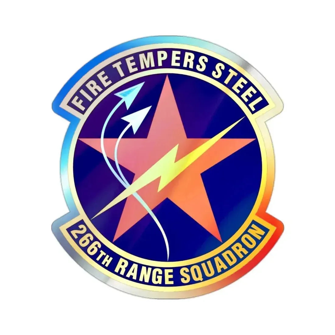 266th Range Squadron (U.S. Air Force) Holographic STICKER Die-Cut Vinyl Decal 2 Inch Holographic - The Sticker Space
