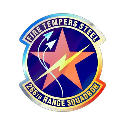 266th Range Squadron (U.S. Air Force) Holographic STICKER Die-Cut Vinyl Decal 3 Inch Holographic - The Sticker Space