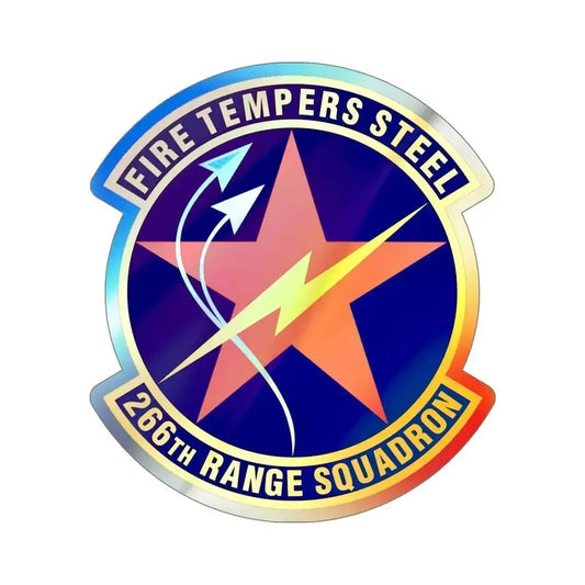 266th Range Squadron (U.S. Air Force) Holographic STICKER Die-Cut Vinyl Decal 6 Inch Holographic - The Sticker Space