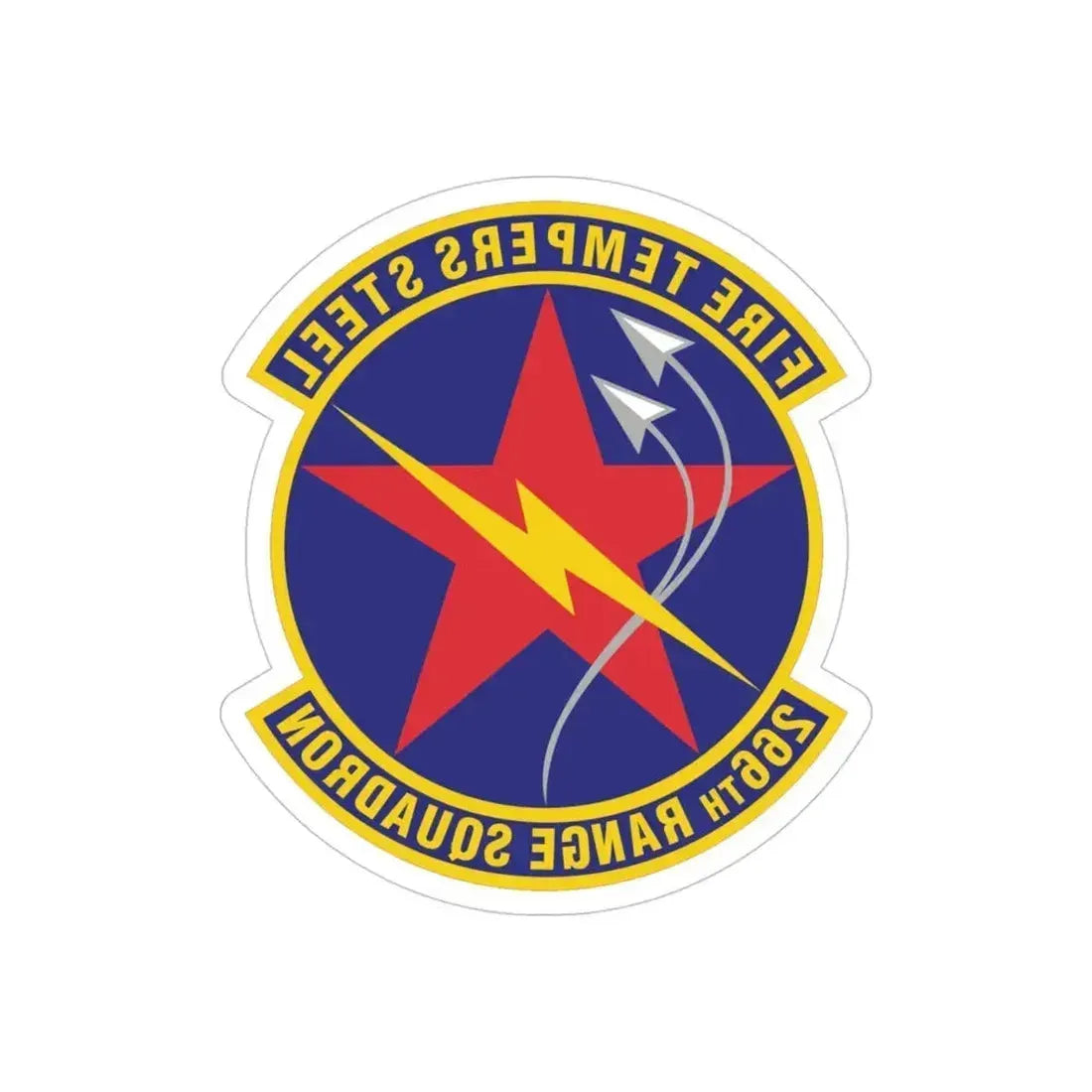 266th Range Squadron (U.S. Air Force) REVERSE PRINT Transparent Die-Cut STICKER 4 Inch Die-Cut Transparent - The Sticker Space