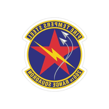 266th Range Squadron (U.S. Air Force) REVERSE PRINT Transparent Die-Cut STICKER 4 Inch Die-Cut Transparent - The Sticker Space