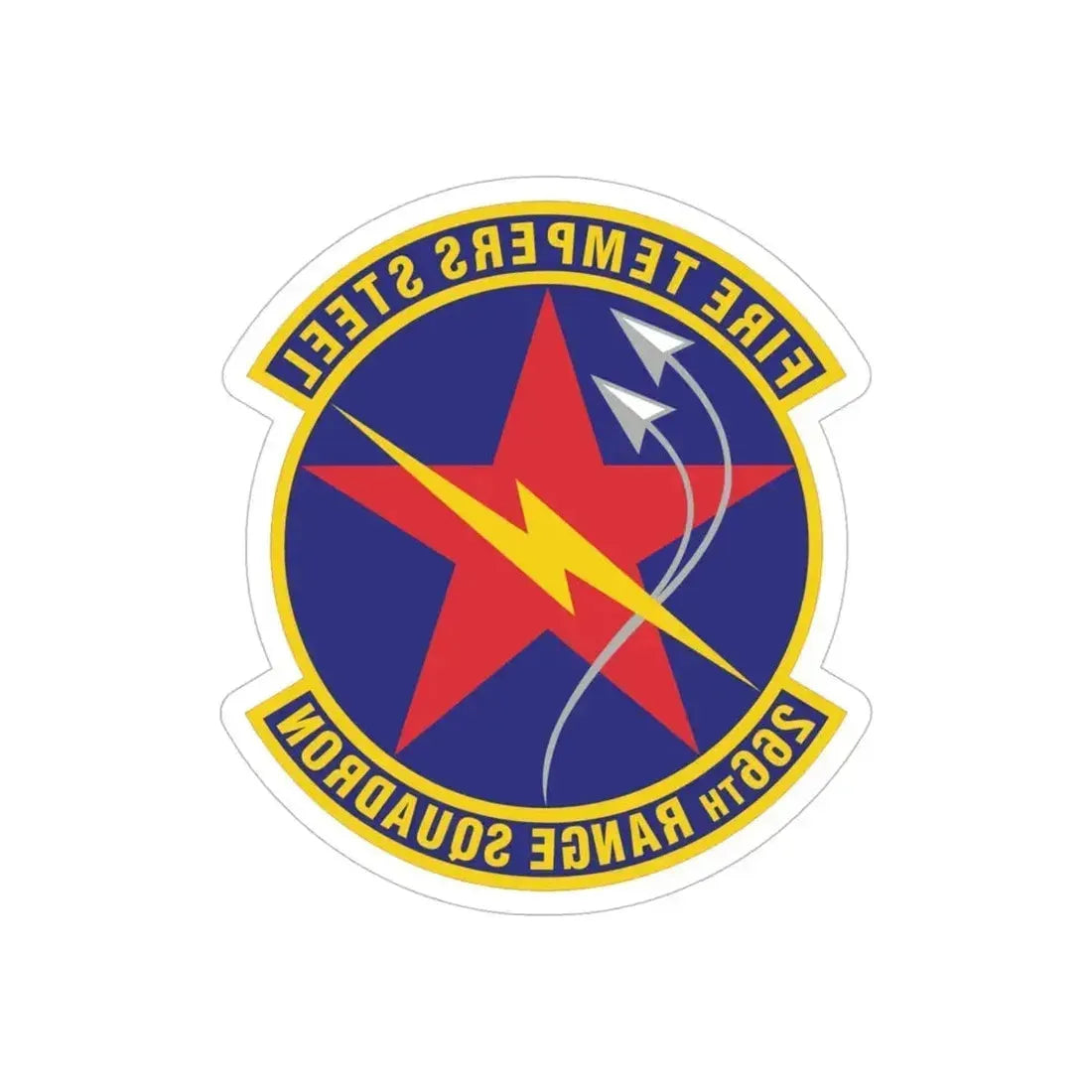 266th Range Squadron (U.S. Air Force) REVERSE PRINT Transparent Die-Cut STICKER 5 Inch Die-Cut Transparent - The Sticker Space