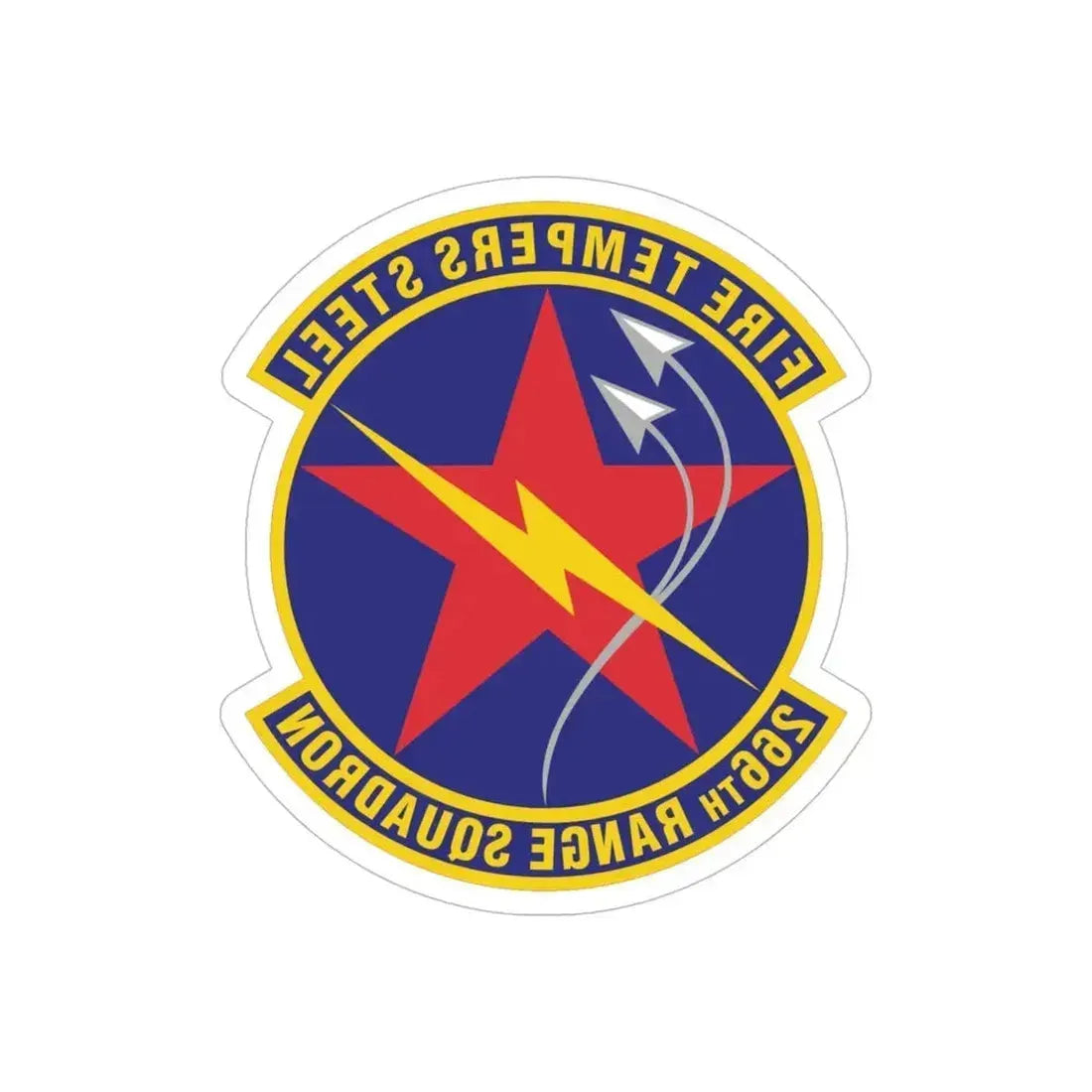 266th Range Squadron (U.S. Air Force) REVERSE PRINT Transparent Die-Cut STICKER 6 Inch Die-Cut Transparent - The Sticker Space