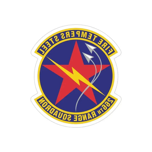 266th Range Squadron (U.S. Air Force) REVERSE PRINT Transparent Die-Cut STICKER 6 Inch Die-Cut Transparent - The Sticker Space