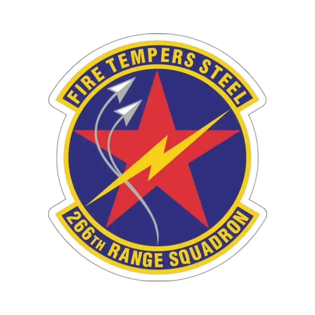 266th Range Squadron (U.S. Air Force) STICKER Vinyl Kiss-Cut Decal 3 Inch White - The Sticker Space