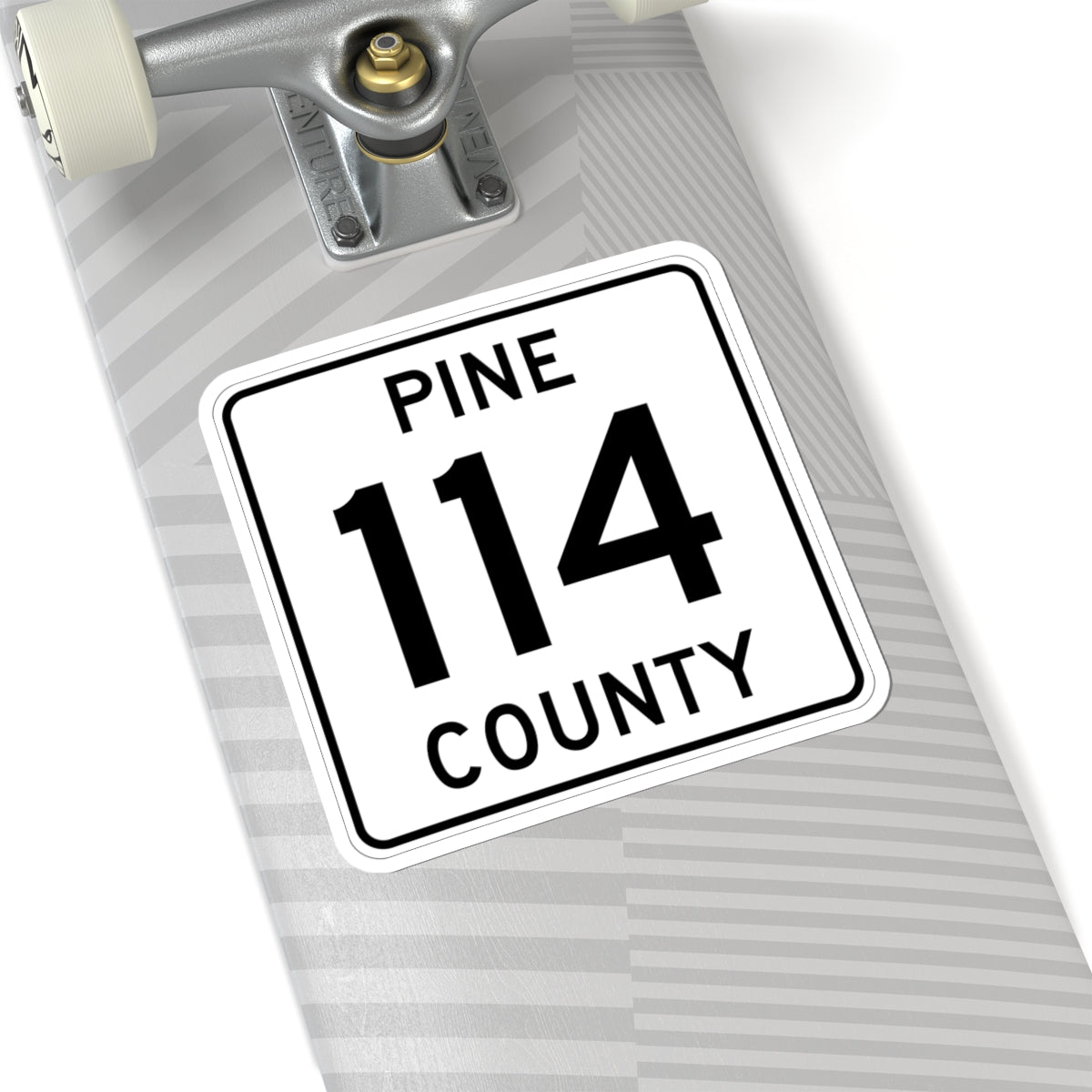 Pine County Route 114 MN (Minnesota) (Road Sign) STICKER Vinyl Kiss-Cut Decal