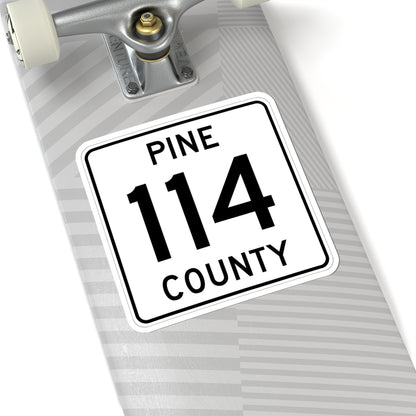Pine County Route 114 MN (Minnesota) (Road Sign) STICKER Vinyl Kiss-Cut Decal