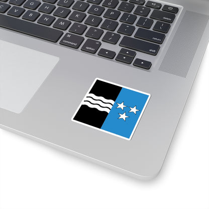 Flag of Canton of Aargau (Switzerland) STICKER Vinyl Kiss-Cut Decal