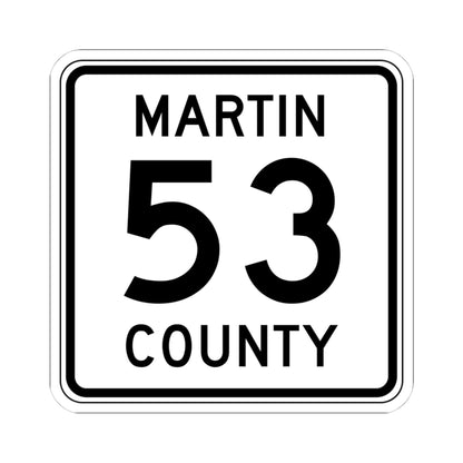 Martin County Route 53 MN (Minnesota) (Road Sign) STICKER Vinyl Kiss-Cut Decal