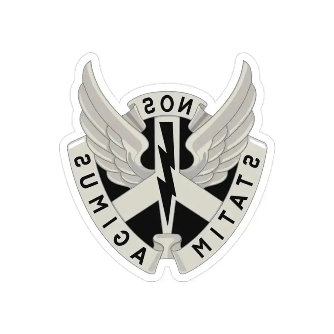 268 Aviation Battalion (U.S. Army) REVERSE PRINT Transparent Die-Cut STICKER 2 Inch Die-Cut Transparent - The Sticker Space