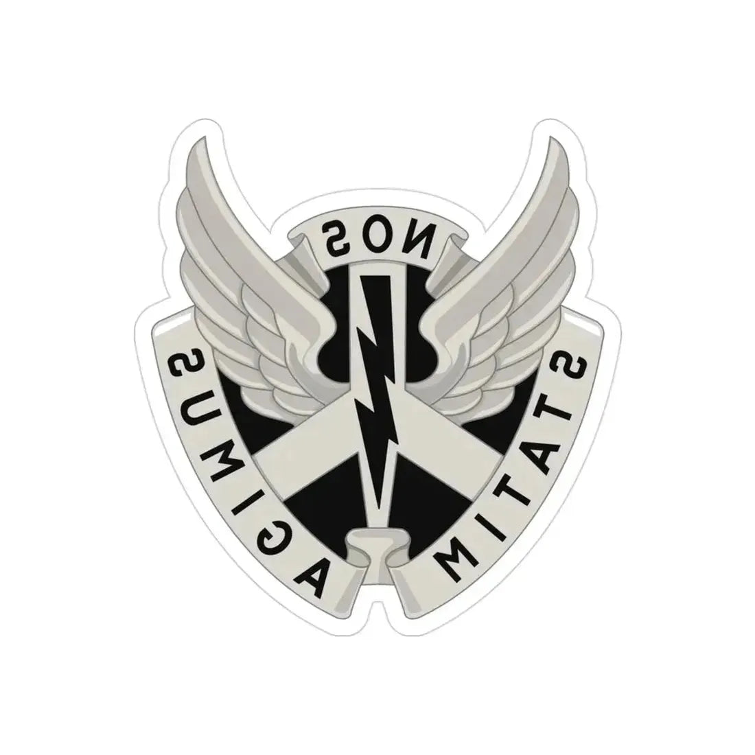 268 Aviation Battalion (U.S. Army) REVERSE PRINT Transparent Die-Cut STICKER 3 Inch Die-Cut Transparent - The Sticker Space