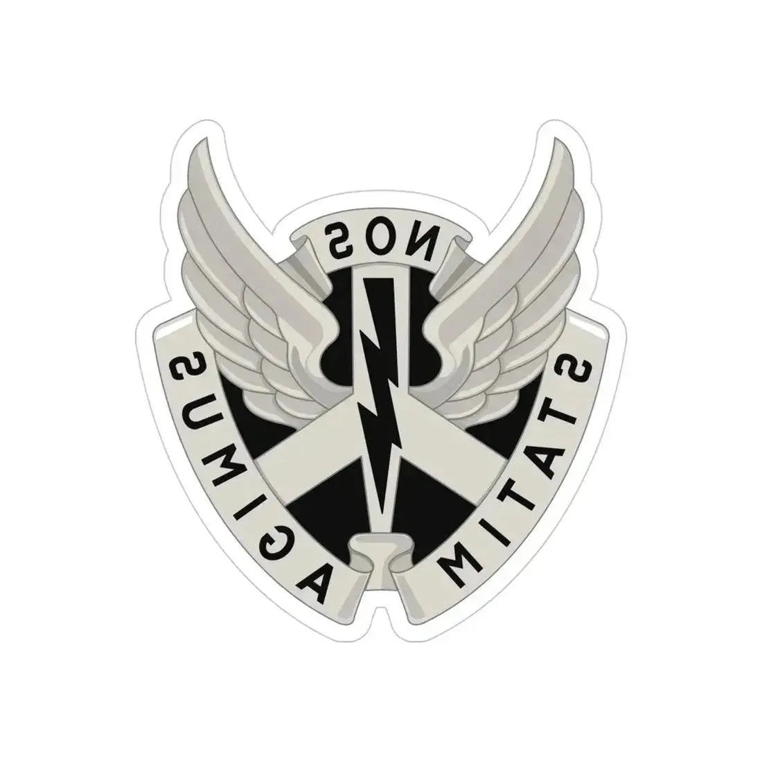 268 Aviation Battalion (U.S. Army) REVERSE PRINT Transparent Die-Cut STICKER 4 Inch Die-Cut Transparent - The Sticker Space
