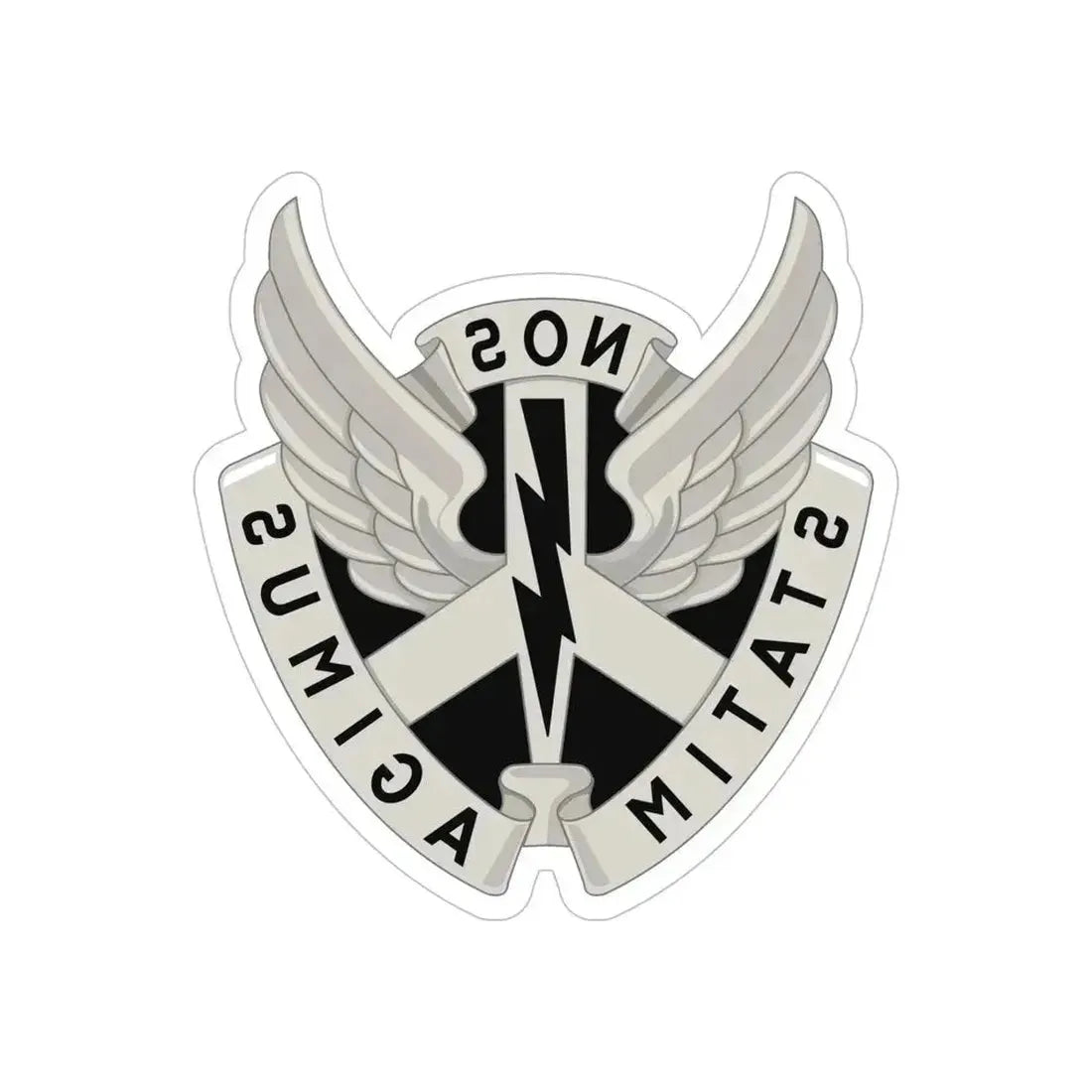 268 Aviation Battalion (U.S. Army) REVERSE PRINT Transparent Die-Cut STICKER 5 Inch Die-Cut Transparent - The Sticker Space
