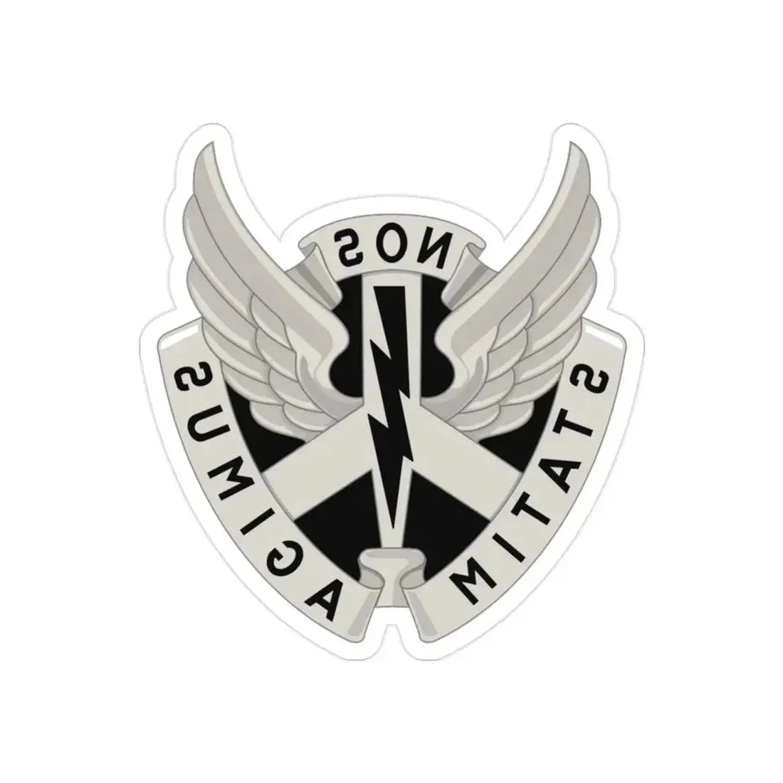 268 Aviation Battalion (U.S. Army) REVERSE PRINT Transparent Die-Cut STICKER - The Sticker Space