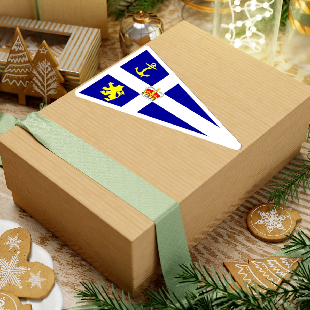 Burgee of royal northern  clyde yc (Scotland) STICKER Vinyl Kiss-Cut Decal