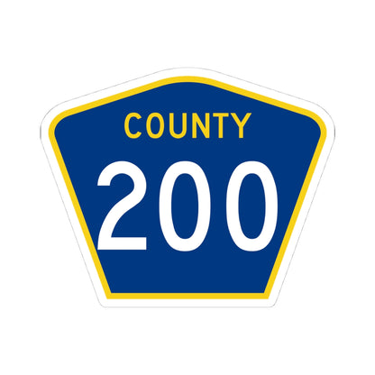 County 200 MN (Minnesota) (Road Sign) STICKER Vinyl Kiss-Cut Decal