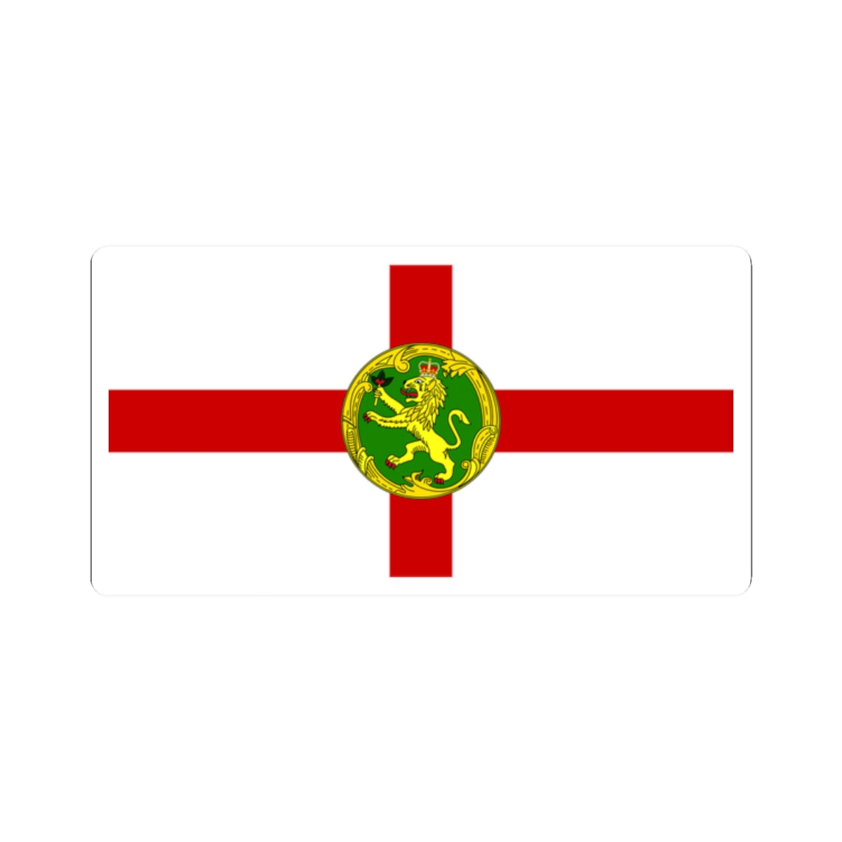 Flag of Alderney (United Kingdom) STICKER Vinyl Kiss-Cut Decal