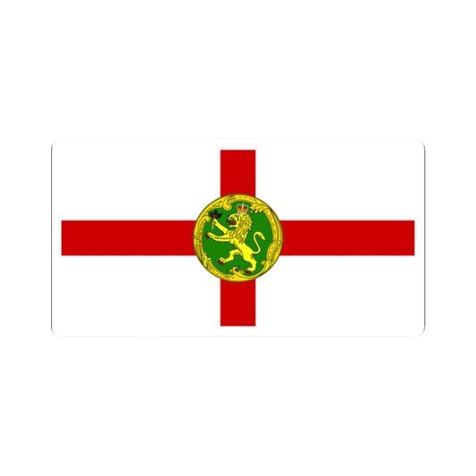 Flag of Alderney (United Kingdom) STICKER Vinyl Kiss-Cut Decal