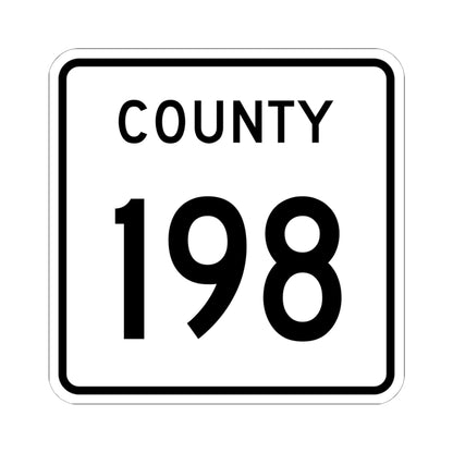 County 198 square (Minnesota) (Road Sign) STICKER Vinyl Kiss-Cut Decal