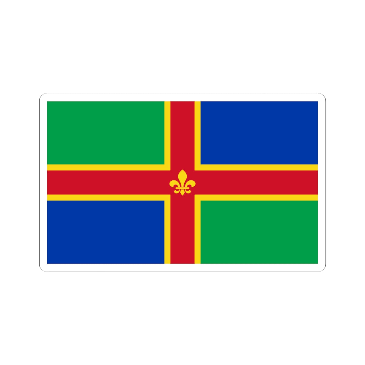 Lincolnshire flag (England) STICKER Vinyl Kiss-Cut Decal