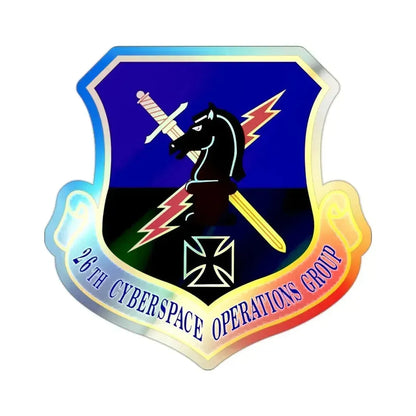 26th Cyberspace Operations Group (U.S. Air Force) Holographic STICKER Die-Cut Vinyl Decal 2 Inch Holographic - The Sticker Space