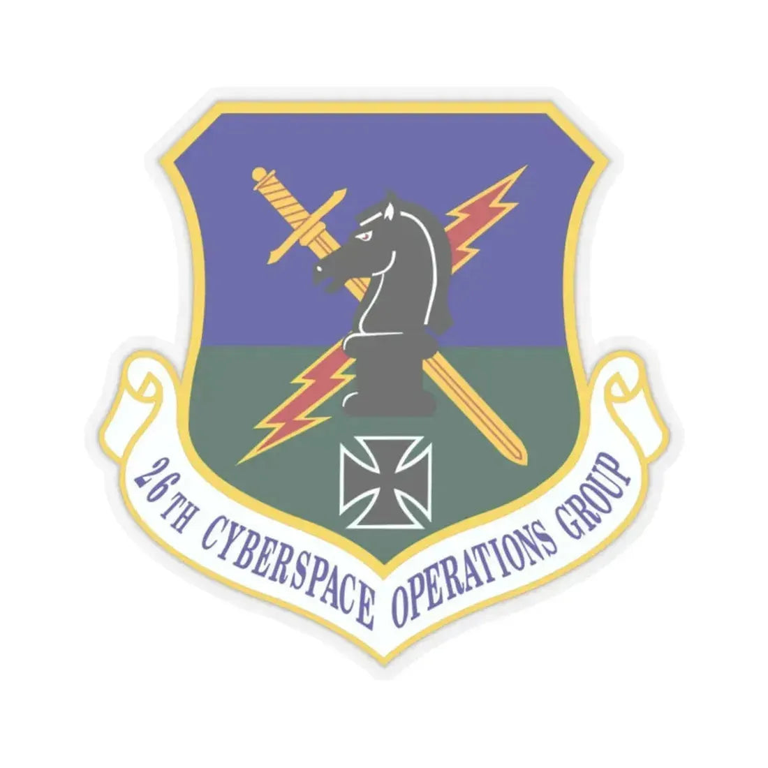 26th Cyberspace Operations Group (U.S. Air Force) STICKER Vinyl Kiss-Cut Decal 2 Inch Transparent - The Sticker Space