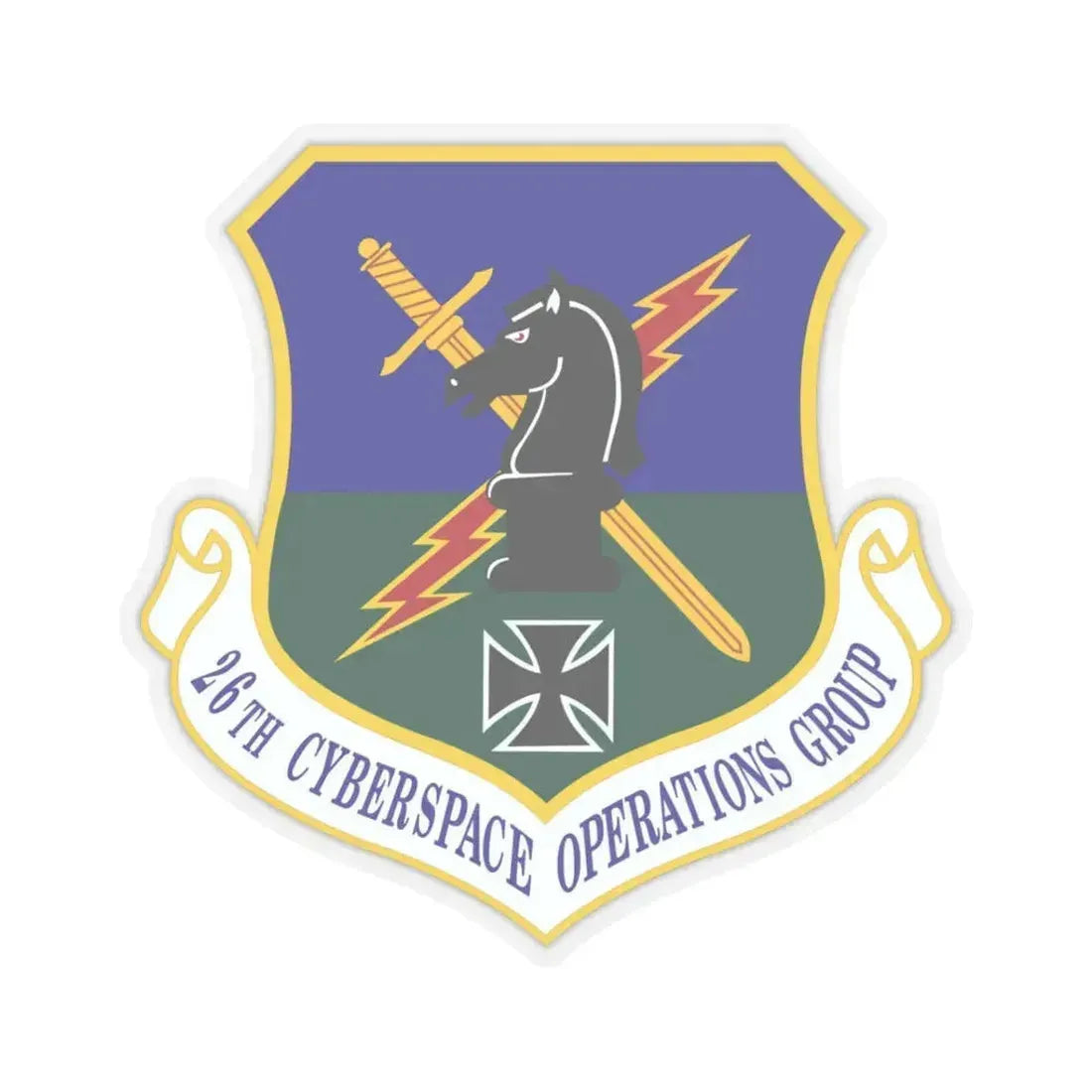 26th Cyberspace Operations Group (U.S. Air Force) STICKER Vinyl Kiss-Cut Decal 3 Inch Transparent - The Sticker Space
