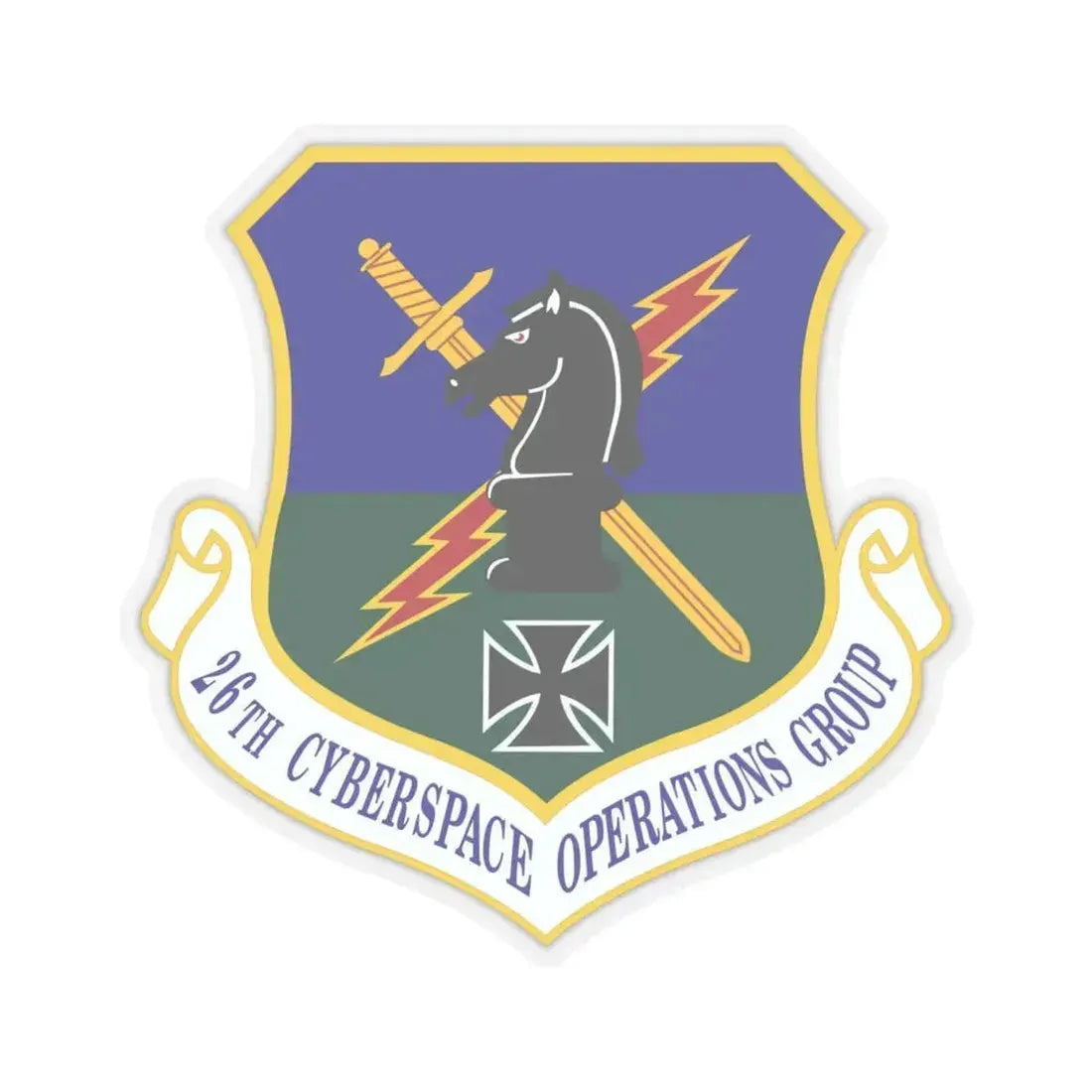 26th Cyberspace Operations Group (U.S. Air Force) STICKER Vinyl Kiss-Cut Decal 6 Inch Transparent - The Sticker Space