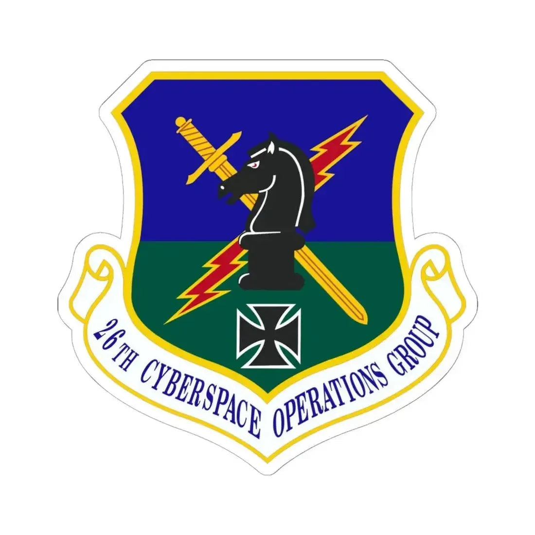 26th Cyberspace Operations Group (U.S. Air Force) STICKER Vinyl Kiss-Cut Decal 6 Inch White - The Sticker Space