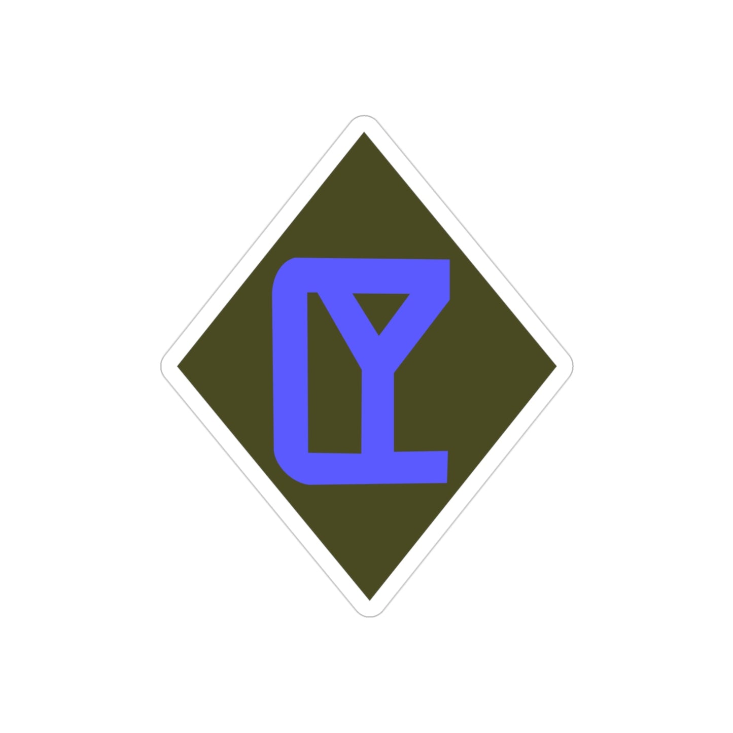 26th Infantry Division (U.S. Army) REVERSE PRINT Transparent STICKER-3" × 3"-The Sticker Space