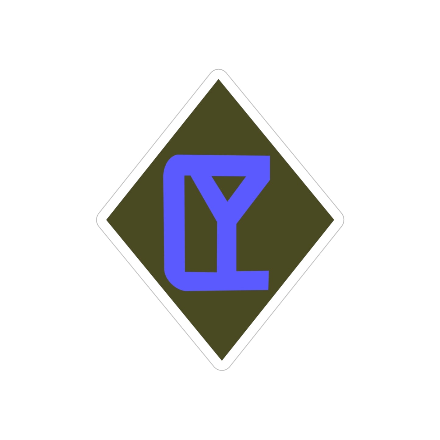 26th Infantry Division (U.S. Army) REVERSE PRINT Transparent STICKER-4" × 4"-The Sticker Space