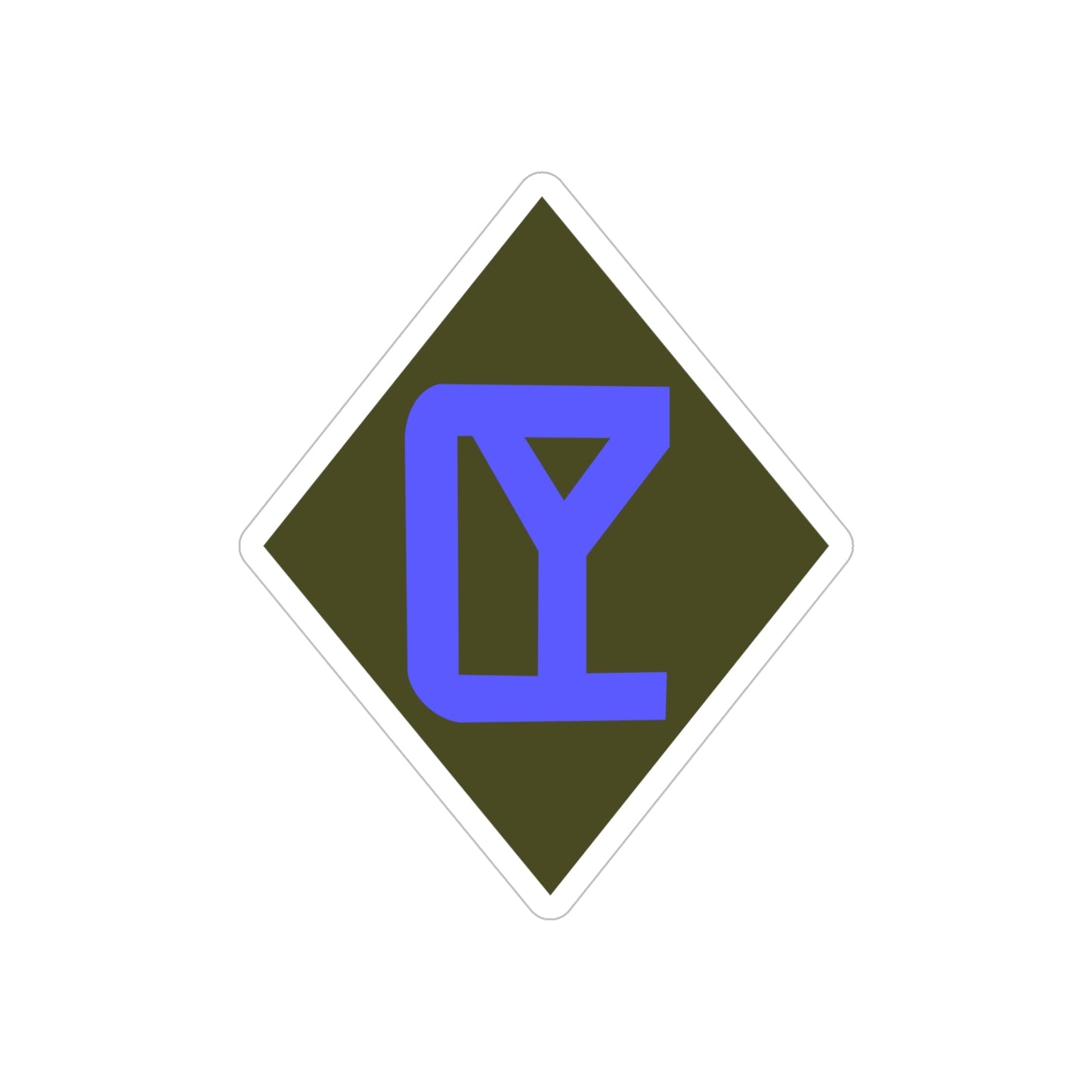 26th Infantry Division (U.S. Army) REVERSE PRINT Transparent STICKER-5" × 5"-The Sticker Space