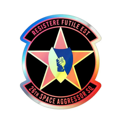 26TH Space Aggressor Sq. v2 (U.S. Air Force) Holographic STICKER Die-Cut Vinyl Decal 2 Inch Holographic - The Sticker Space