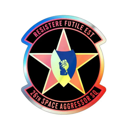 26TH Space Aggressor Sq. v2 (U.S. Air Force) Holographic STICKER Die-Cut Vinyl Decal 6 Inch Holographic - The Sticker Space