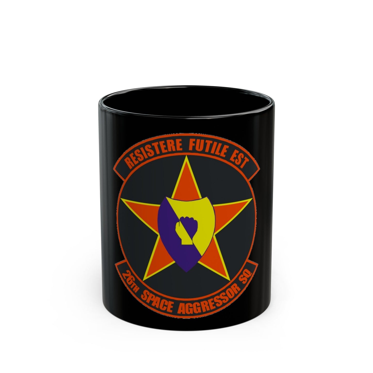 26th Space Aggressor Squadron (U.S. Air Force) Black Coffee Mug-11oz-The Sticker Space