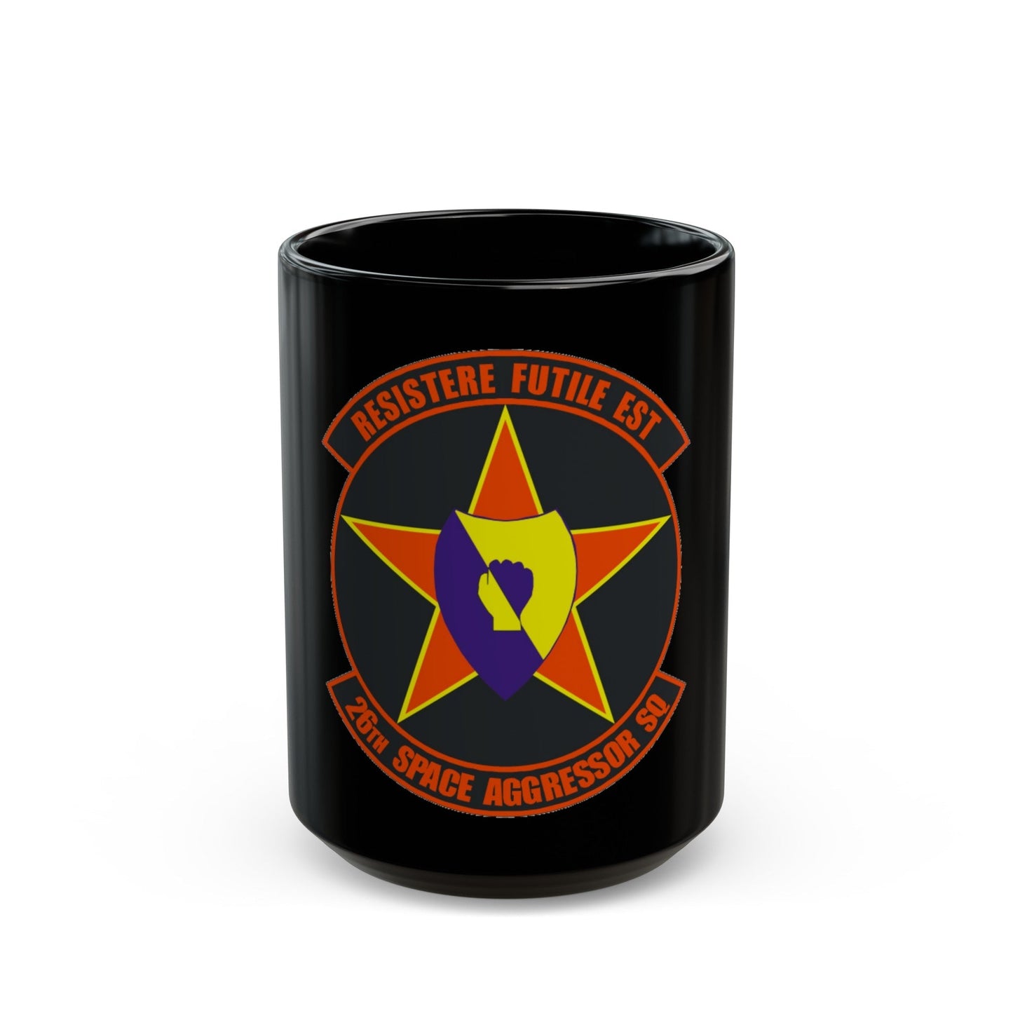 26th Space Aggressor Squadron (U.S. Air Force) Black Coffee Mug-15oz-The Sticker Space