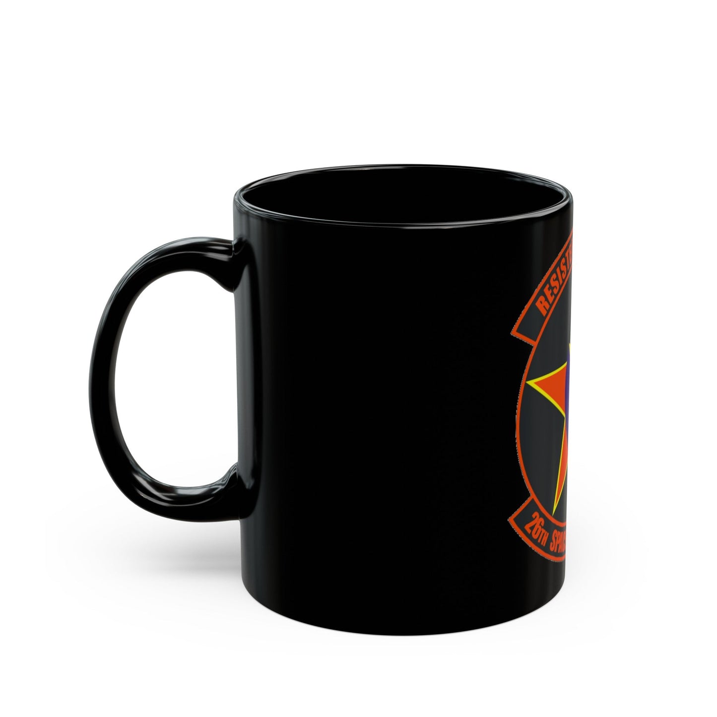 26th Space Aggressor Squadron (U.S. Air Force) Black Coffee Mug-The Sticker Space