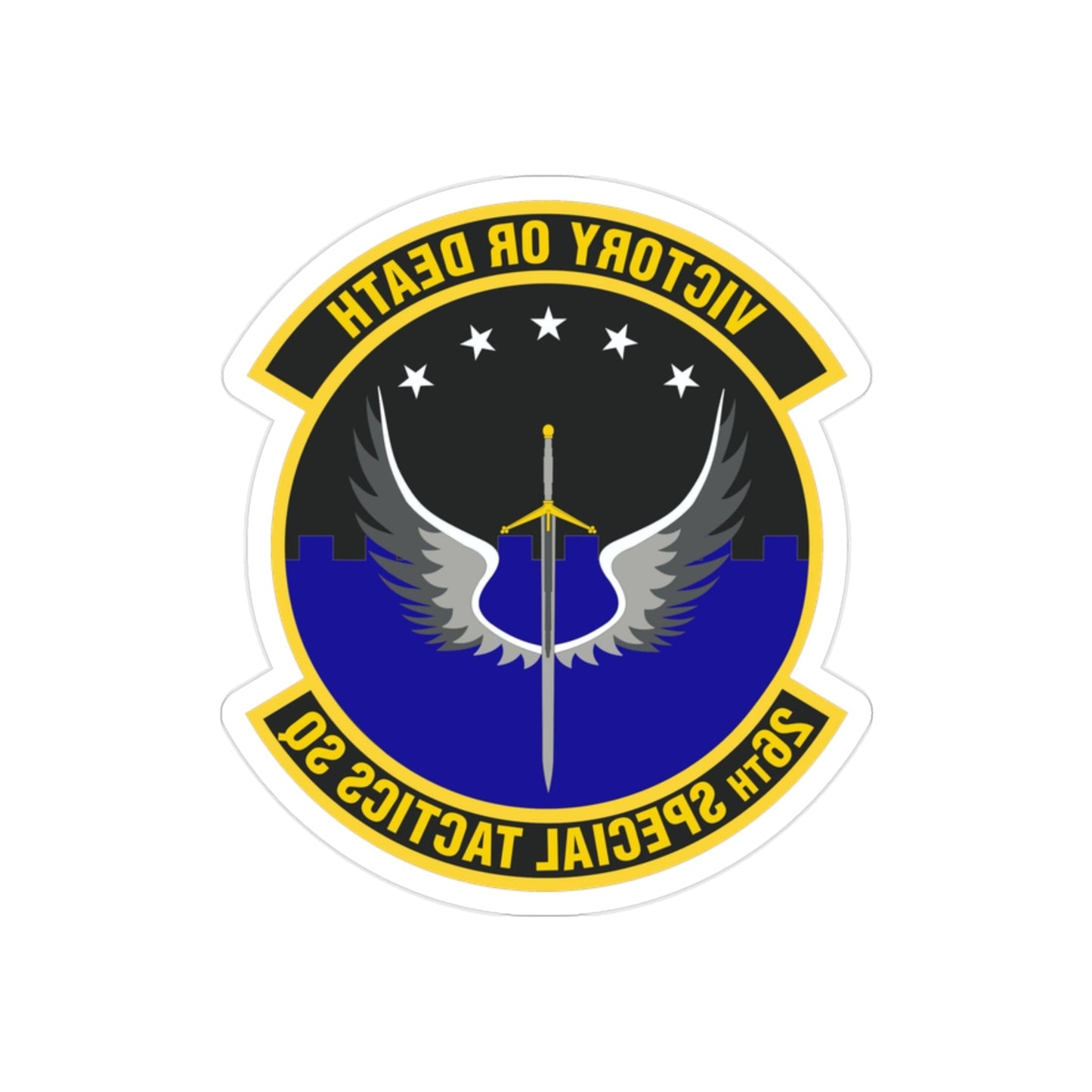 26th Special Tactics Squadron (U.S. Air Force) REVERSE PRINT Transparent STICKER-2" × 2"-The Sticker Space