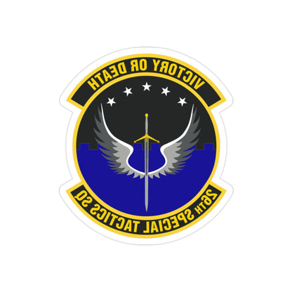 26th Special Tactics Squadron (U.S. Air Force) REVERSE PRINT Transparent STICKER-2" × 2"-The Sticker Space