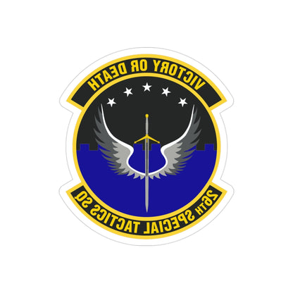 26th Special Tactics Squadron (U.S. Air Force) REVERSE PRINT Transparent STICKER-3" × 3"-The Sticker Space