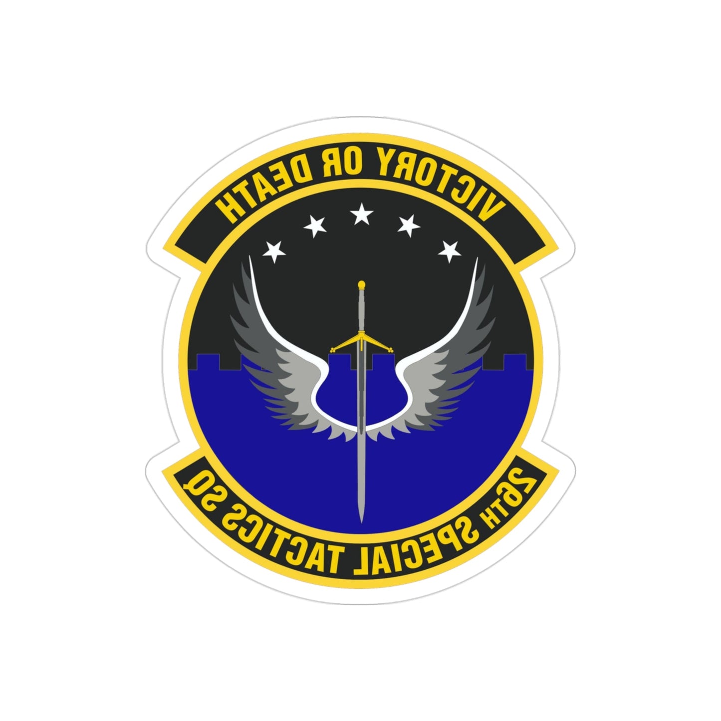 26th Special Tactics Squadron (U.S. Air Force) REVERSE PRINT Transparent STICKER-3" × 3"-The Sticker Space