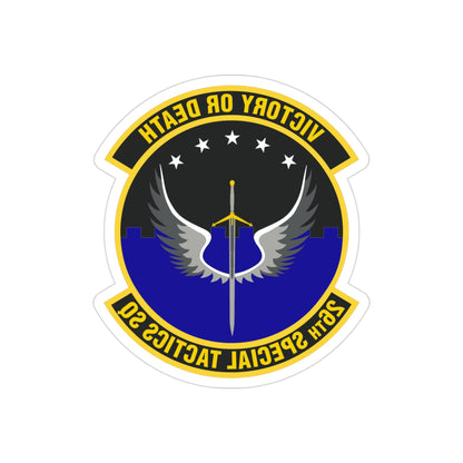 26th Special Tactics Squadron (U.S. Air Force) REVERSE PRINT Transparent STICKER-3" × 3"-The Sticker Space