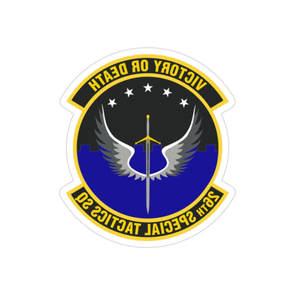 26th Special Tactics Squadron (U.S. Air Force) REVERSE PRINT Transparent STICKER-4" × 4"-The Sticker Space