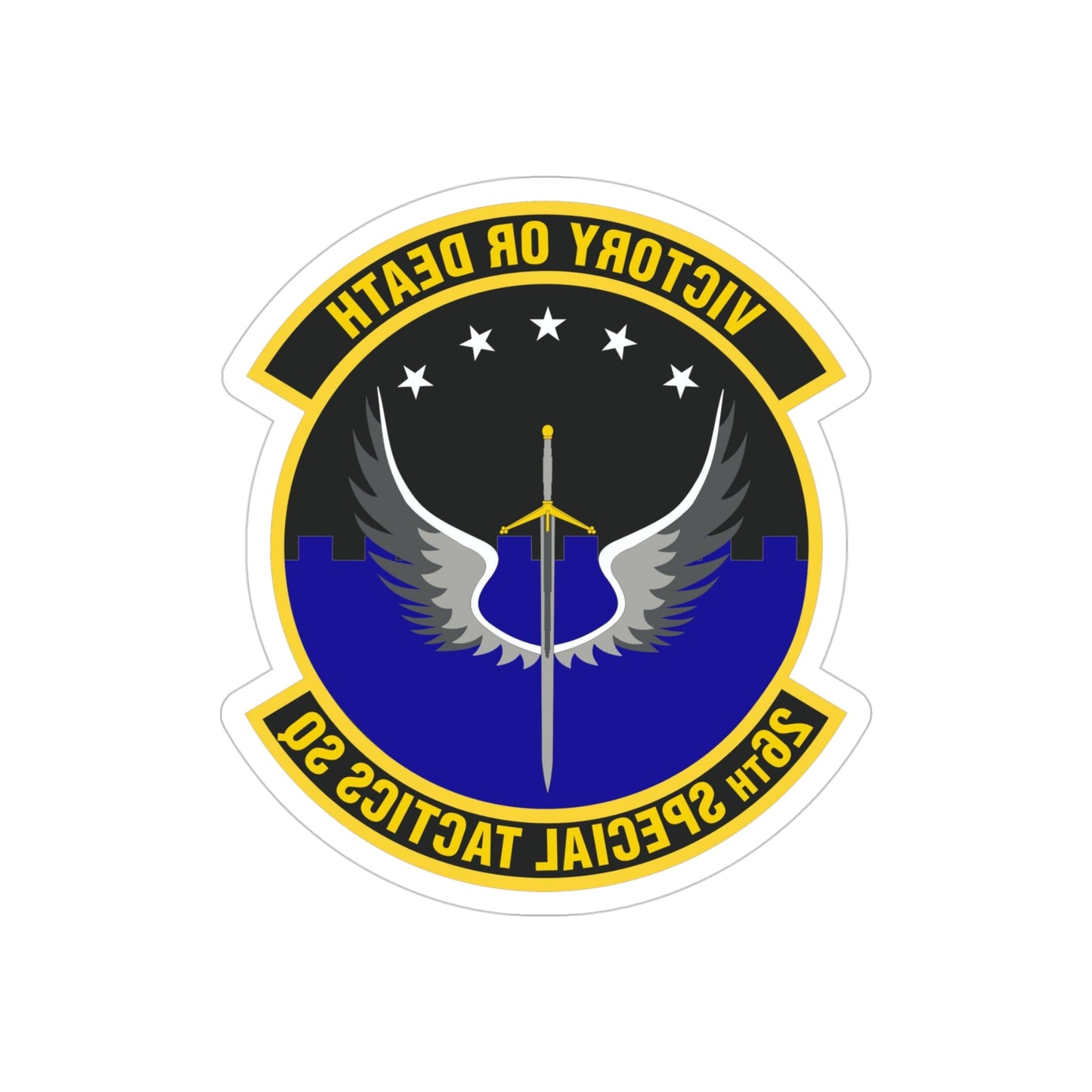 26th Special Tactics Squadron (U.S. Air Force) REVERSE PRINT Transparent STICKER-4" × 4"-The Sticker Space