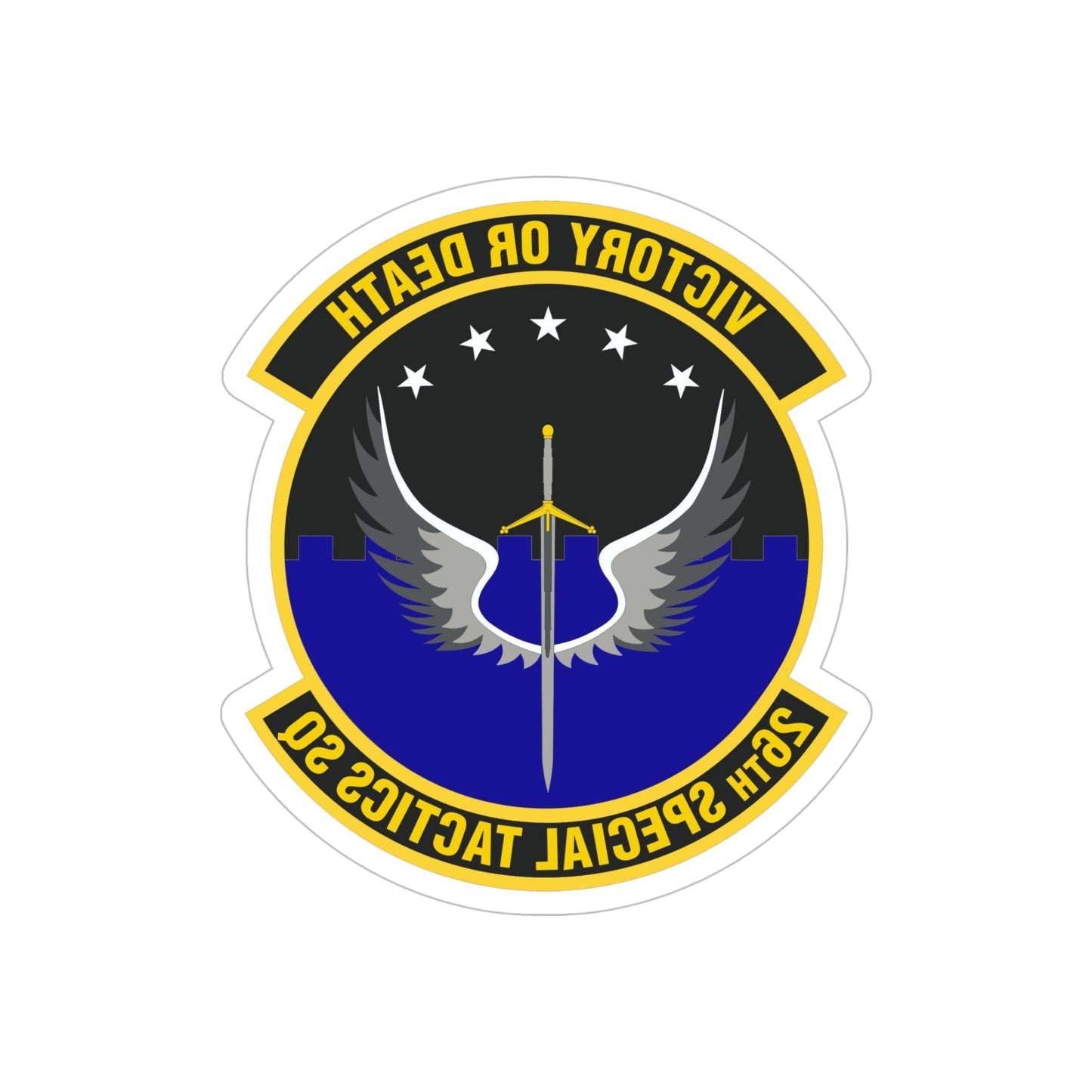 26th Special Tactics Squadron (U.S. Air Force) REVERSE PRINT Transparent STICKER-5" × 5"-The Sticker Space