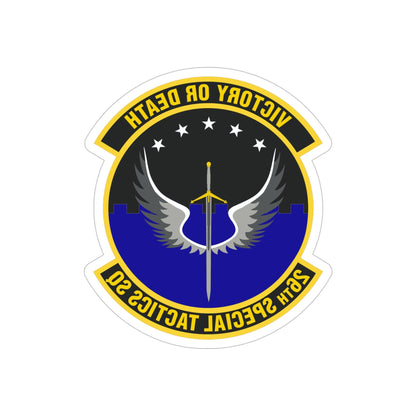 26th Special Tactics Squadron (U.S. Air Force) REVERSE PRINT Transparent STICKER-5" × 5"-The Sticker Space