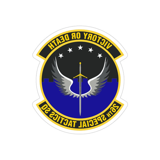 26th Special Tactics Squadron (U.S. Air Force) REVERSE PRINT Transparent STICKER-6" × 6"-The Sticker Space