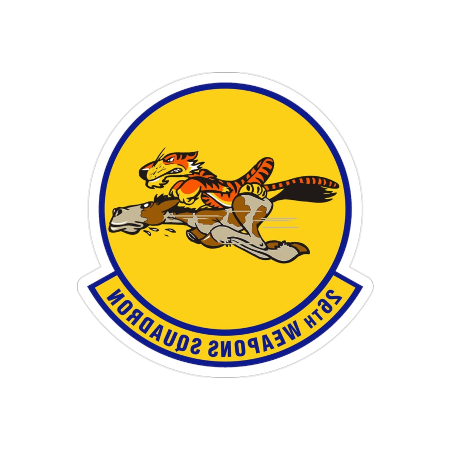 26th Weapons Squadron (U.S. Air Force) REVERSE PRINT Transparent STICKER-2" × 2"-The Sticker Space